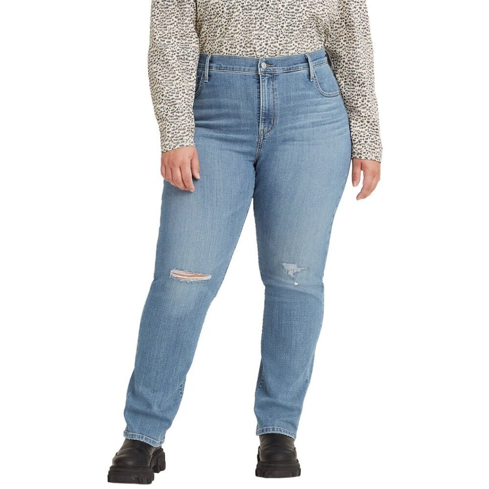 Levi's 724 High Rise Slim Straight Jean Hypersoft Denim Women's Plus Size 20W